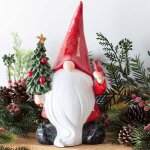 Nain de jardin - kzq - figurine lumineuse - rsine - dcoration nol - cardinal lumineux