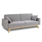 Nalui - canap� - lit gris 3 places