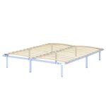 Namara sommier � lattes robuste avec pieds en acier - montage facile - 180x200 cm blanc