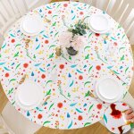 Nappe ajust�e pvc imperm�able bord �lastique pour table ronde 91 - 112 cm