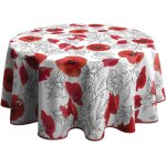 Nappe anti - taches coquelicot - ovale 150 x 240 cm Nappe anti - taches coquelicot - ovale 150 x 240 cm