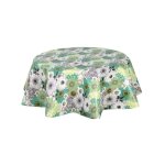 Habitable - nappe en toile cire ronde champs - diam. 135 cm - vert