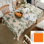 Nappe - d�coration de no�l - jacquard feuille verte - 100% viscose - 100x140 cm