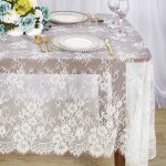 Nappe en dentelle rectangulaire 76 * 300cm boho dentelle �l�gant motif floral nappe de mariage nappe ...