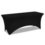 Nappe extensible 183 * 76 * 76 cm housse de table pliante noire adapte aux vnements de fte anniversaire ...
