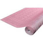 Nappe jetable en papier damass couleur rose poudr de 25 m de long