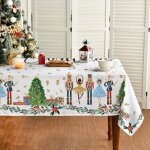 Nappe de noël 100x140 cm avec motif casse - noisette et sapin Nappe de noël 100x140 cm avec motif casse - noisette et sapin