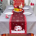 Nappe de nol chaleureuse en coton et lin rouge - lgance festive pour vos ftes