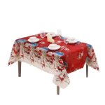 Nappe de nol - non spcifi - rectangulaire - 140x180 cm - polyester - lavable