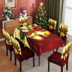 Nappe de nol vitata - ensemble de nappes de ftes - impermable et anti - poussire pour tables  manger ...