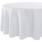 Nappe ovale anti - taches - zuuko - 160x220 cm - blanc - polyester - rsistant  la tache - lavage  ...