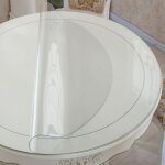 Nappe en plastique transparent protection de table imperm�able housse de table en plastique transparent ...