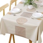 Nappe rectangulaire imperm�able en pvc lavable pour table de cuisine pique - nique (138 x 200 cm motif ...
