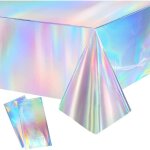 Nappe rectangulaire - largeight - lot de 2 - imperm�able - holographique - 137 x 274 cm