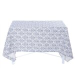 Nappe rectangulaire � motif de porcelaine bleue et blanche d�coration dint�rieur 140 x 100 cm