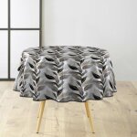 Nappe ronde �160 cm pvc imprim� ? finition biais ? m�tallis� oralia