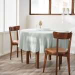 Nappe ronde 180 cm ? double gaze de coton ? ga�a eucalyptus