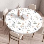 Nappe ronde 3d �lastique nappe ronde drap - housse extensible prot�ge - table rond antid�rapant lavable ...