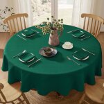 Nappe ronde anti - tache - zuuko - 160 cm - vert fonc� - polyester recyclable 210 gsm - imperm�able