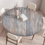 Nappe ronde � bord �lastique pli�e imprim�e en 3d lavable pour une utilisation int�rieure et ext�rieure. ...