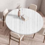 Nappe ronde � bord �lastique pli�e imprim�e en 3d lavable id�ale pour lint�rieur et lext�rieur. convient ...