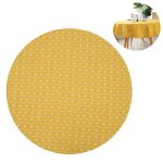 Nappe ronde infroissable r�sistante aux uv pour table ext�rieure cuisine ou f�te label