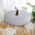 Nappe ronde en vinyle - yyv - 90 cm - imperm�able - lavable - bord �lastique