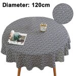 Nappe ronde - ynkkvre - 120 cm - r�sistante aux plis - r�sistante � la d�coloration - motif �l�gant