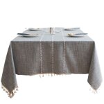 Nappe rustique anti - �claboussures nappe en toile de jute pour cuisine nappe pour tables rectangulaires ...