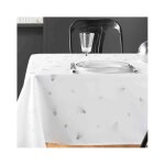 Nappe sapin blanc argent no�l 3m50 x 1m50 anti tache infroissable