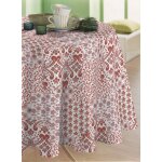 Nappe de table calitex - s7749gj621a - toile ciree my liberty terracota ronde 140 cm Nappe de table calitex - s7749gj621a - toile ciree my liberty terracota ronde 140 cm