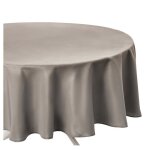 Nappe de table - couleurs lin - 180 cm - anti tache - beige - rond