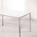 Nappe transparente - cristal - rectangulaire - 140 x 240 cm - anti - tache - impermable