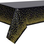 Nappe de table de fte noir et or pour table rectangulaire couverture de table confettis de point dor ...