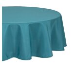 Nappe de table - ronde - 180 cm - anti tache - bleu canard Nappe de table - ronde - 180 cm - anti tache - bleu canard