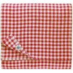 Nappe de table en tissu à carreaux vichy estella - 100% lin blanc rouge (80 x 80 cm) Nappe de table en tissu à carreaux vichy estella - 100% lin blanc rouge (80 x 80 cm)