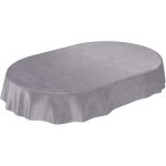 Nappe de table en toile cir�e - kal - nappe toile cir�e gris b�ton ronderectangulaire et ovale 180x140cm ...