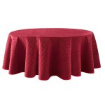 Nappe de table velours matelass�e ovale rouge 90x150 cm