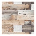 Nappe toile cir�e 140 x 300 cm ? wood wall ? imperm�able et antitache ? nappe roul�e et sans plis