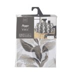 Nappe toile cire rectangulaire - 140 x 240 cm - oralia mtallis - gris
