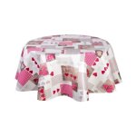 Habitable - nappe en toile cirée ronde aspen - diam. 135 cm - rouge Habitable - nappe en toile cirée ronde aspen - diam. 135 cm - rouge