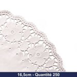 Napperon - gdp - rond en papier - blanc - 16. 5cm - x250