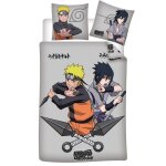 Naruto shippuden parure de lit enfant 100% coton imprim�e r�versible combat housse de couette 140x200 ...