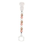 Nattou - attache tétine silicone rose blanc beige Nattou - attache tétine silicone rose blanc beige