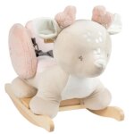 Nattou - bascule cerf fanfan - sable / rose