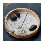 Jardin zen - nature et dcouvertes - enkei - plateau en pin fsc - rteau en bambou - dcoration intrieure ...