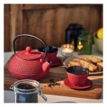 Thires - nature & dcouvertes : service  th shimoda en fonte - rouge