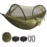 Naturefun hamac de camping ultra - leger hamac en filet anti - moustiques capacite de charge de 300 kg ...