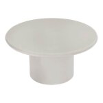 Navalia - table basse ronde pied central en mdf laqué sable Navalia - table basse ronde pied central en mdf laqué sable