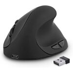 T?nb mini souris ergonomique verticale sans fil rechargeable avec connectivit� usbclics silencieux6 boutons ...